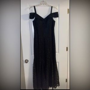 Black Sparkly Lace Prom Dress